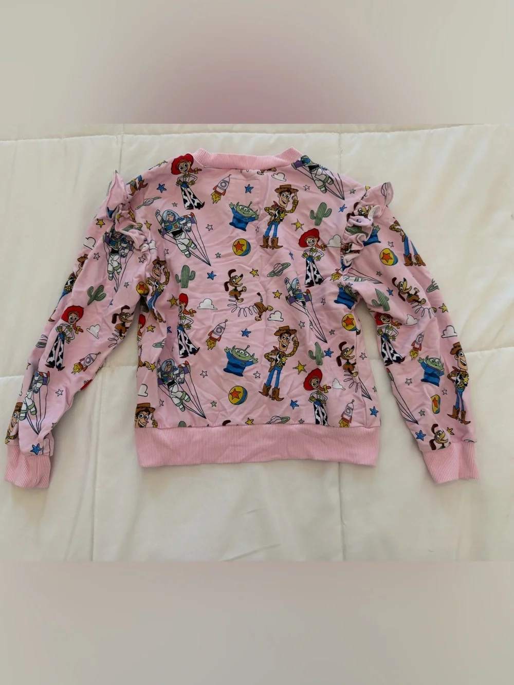 Disney Pink Toy Story Ruffle Sleeve Sweatshirt